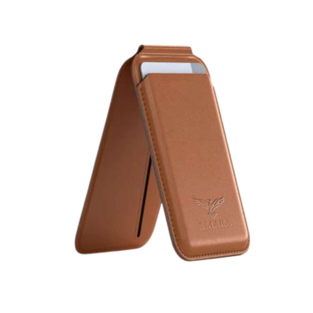 AMARA Smart Wallet - Tan (Folded)